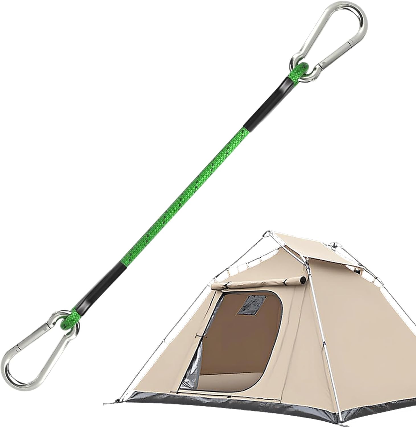 Stretchable Hook Bands - Heavy Duty Elastic Cord, Reinforced Latex Grip with Firm Hold, Polyester Rope with Flexible Support, Cargo Tool Portable Design, Moving Straps for Bike, Rack, Tarps