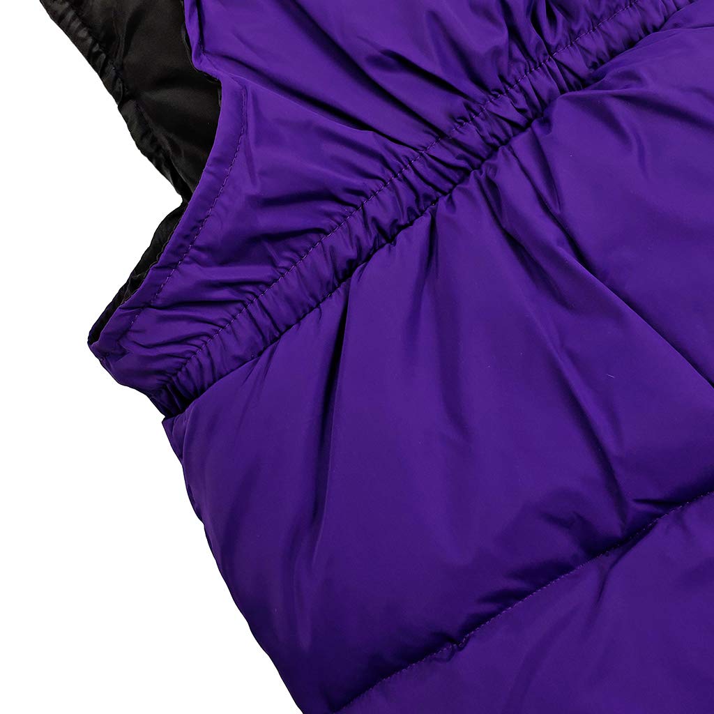 Kinder Daunenjacke Schneeanzug mit Künstliches Fell Kaputze Bekleidungsset Mädchen Jungen Verdickte Winterjacke + Schneehose Daunenhose Kinderskianzug, Lila 4-5 Jahre