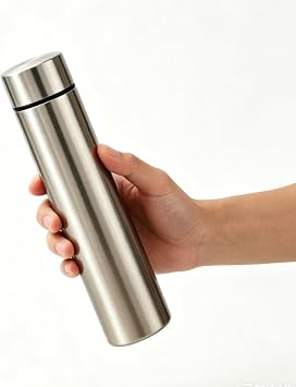 Slim 6.8oz Stainless Steel Vacuum Insulated Water Bottle, Leakproof Portable Travel Flask for Coffee Tea, Hot Cold Drinks, Mini Thin Tumbler for Purse Pocket, BPA-Free Silver