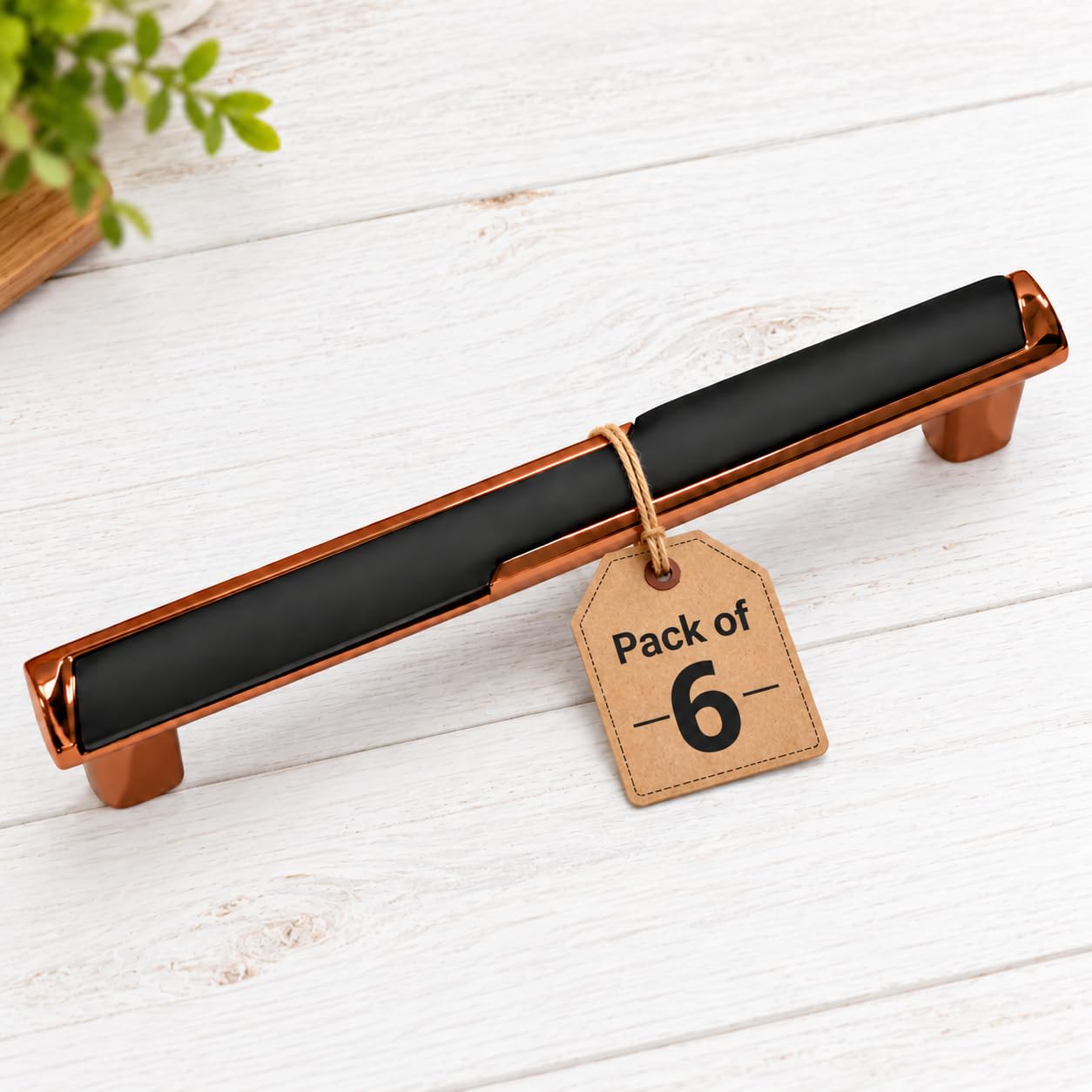 Copper Black Cabinet Handles - Set of 6 -1 Copper Black Cabinet Handles - Set of 6 -1