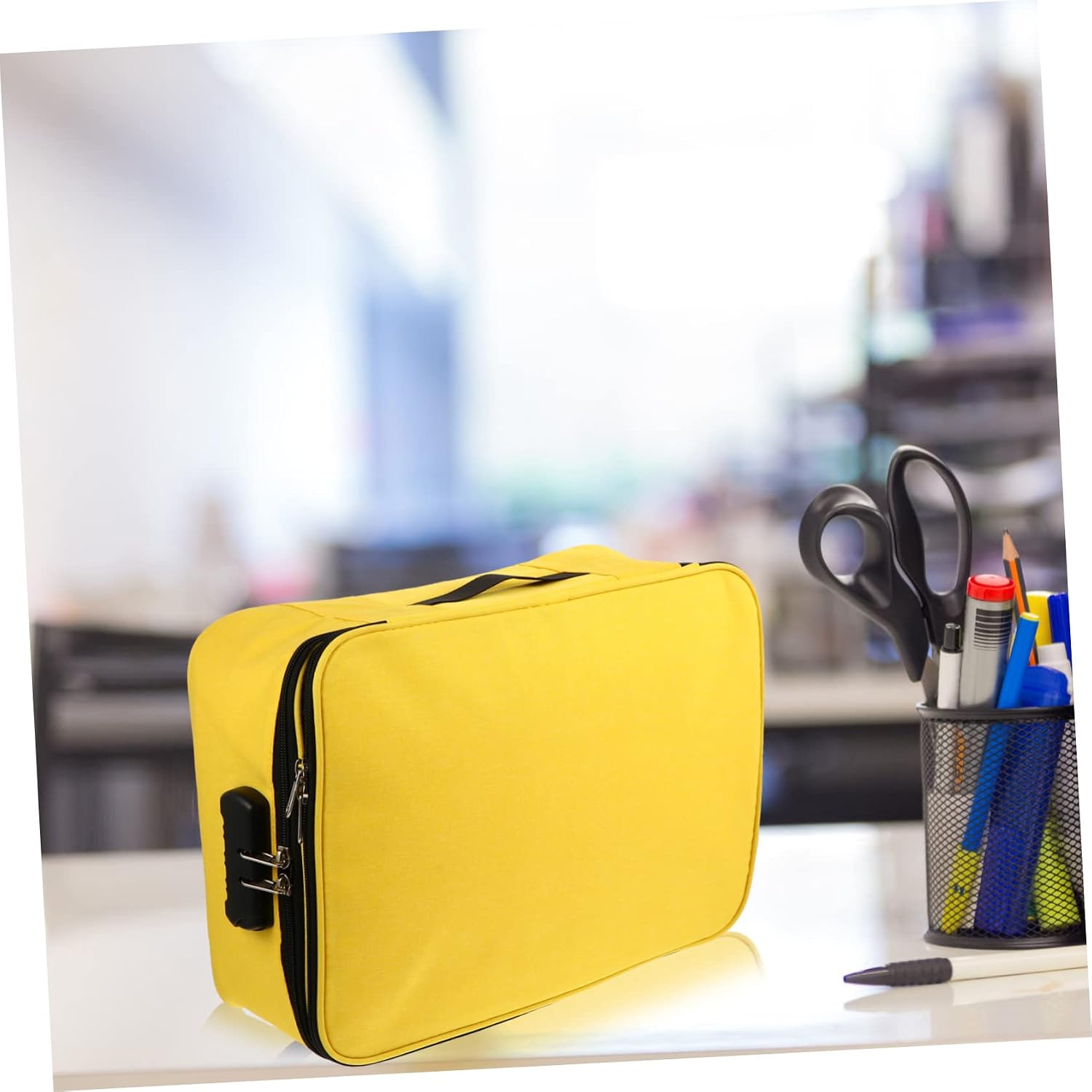 Baluue Large Capacity Id Card Holder Pouch Stationery Bag Cards Storage Bag Certificates Pouch