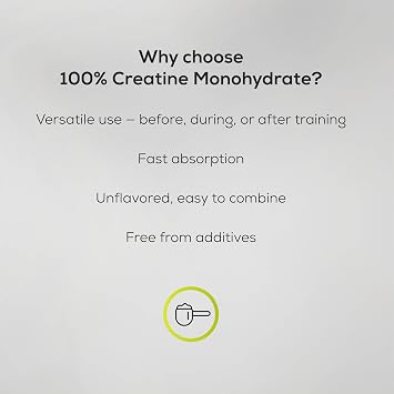 BioTechUSA 100% Creatine Monohydrate | Pharmaceutical-Grade Creatine | Micronized | Vegan | Glutenfree, 300 g, Unflavoured