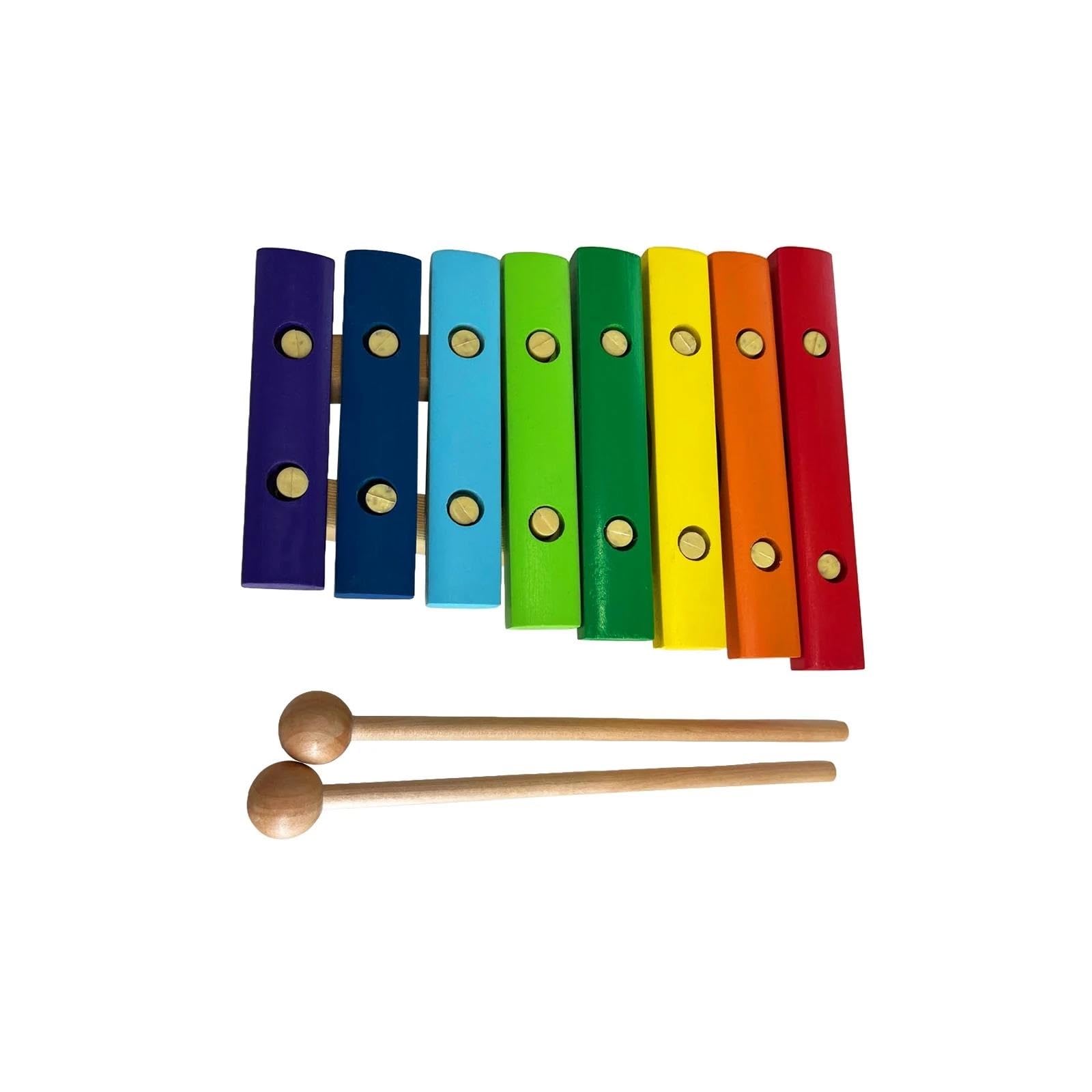 Xilófono Instrumento Musical De Xilófono De Madera De 8 Notas Con 2 Mazos De Madera Instrumento De Percusión De Teclas Coloridas De Madera De Abedul