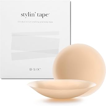 مجموعة أغطية الحلمات اللاصقة وشريط التصفيف من Nippies - زوج واحد من الأغطية غير اللامعة القابلة لإعادة الاستخدام، مقاس الكراميل 1 و32، شرائط لاصقة مزدوجة الجوانب، مريحة، غير مرئية تحت الملابس، صندوق سفر متضمن