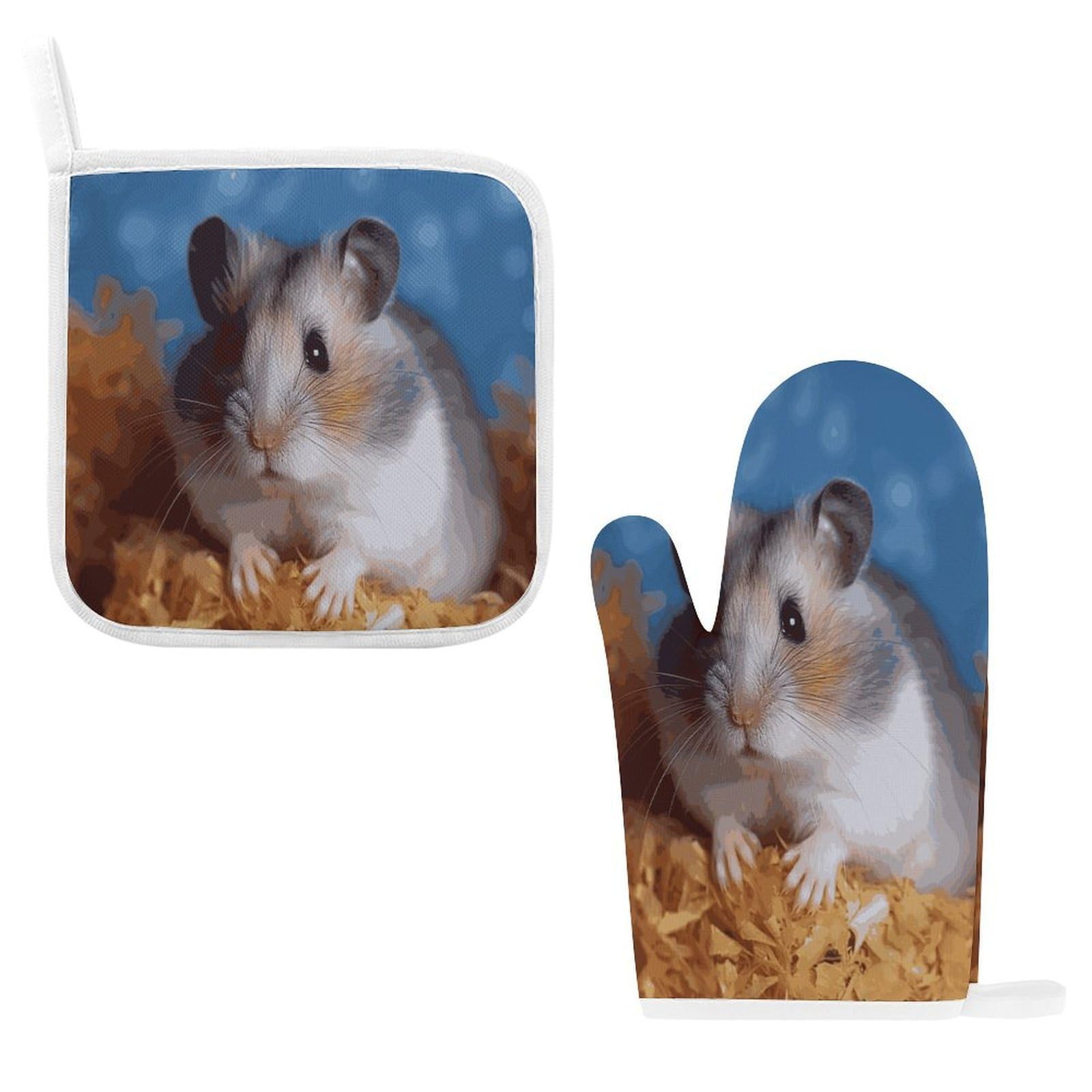 Btcowzrv Style Hamster Oven Mitts And Pot Holders 2Pcs Set