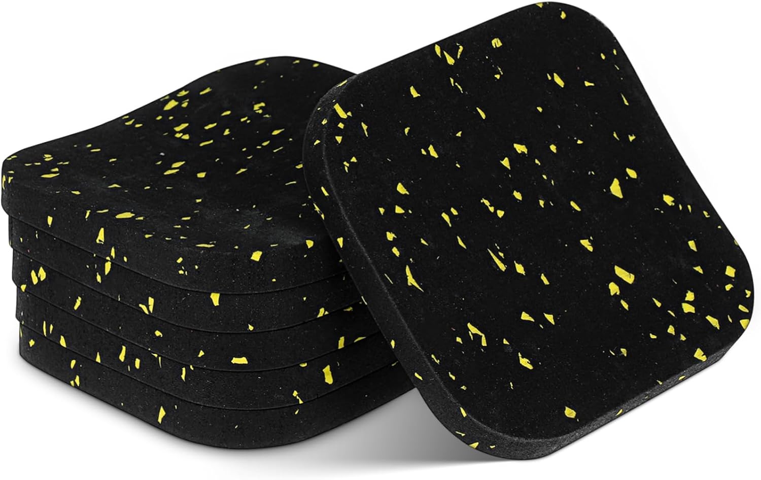 6 PCS Non Slip Exercise Equipment Pads for Vibration Isolation Floor Protection Versatile Use Home Gym and Fitness Activities