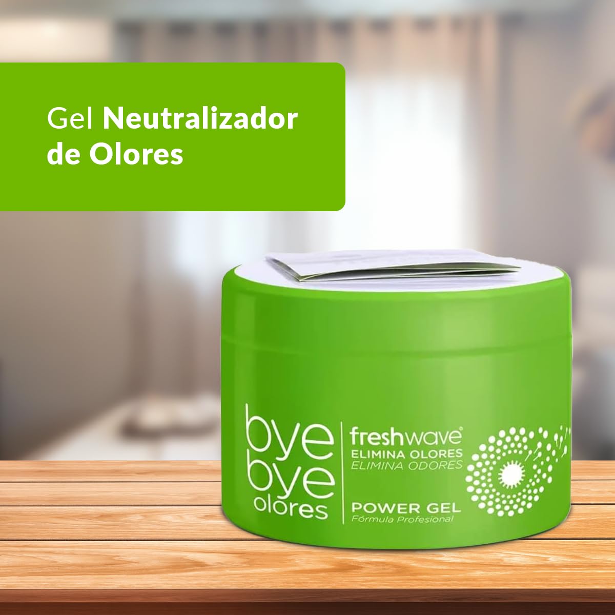 Gel Neutralizador de Olores natural. Absorbe Olor ideal para su Hogar - 400 g - Ingredientes Naturales como Lima, anís, pino y cedro - Freshwave Bye Bye Olores