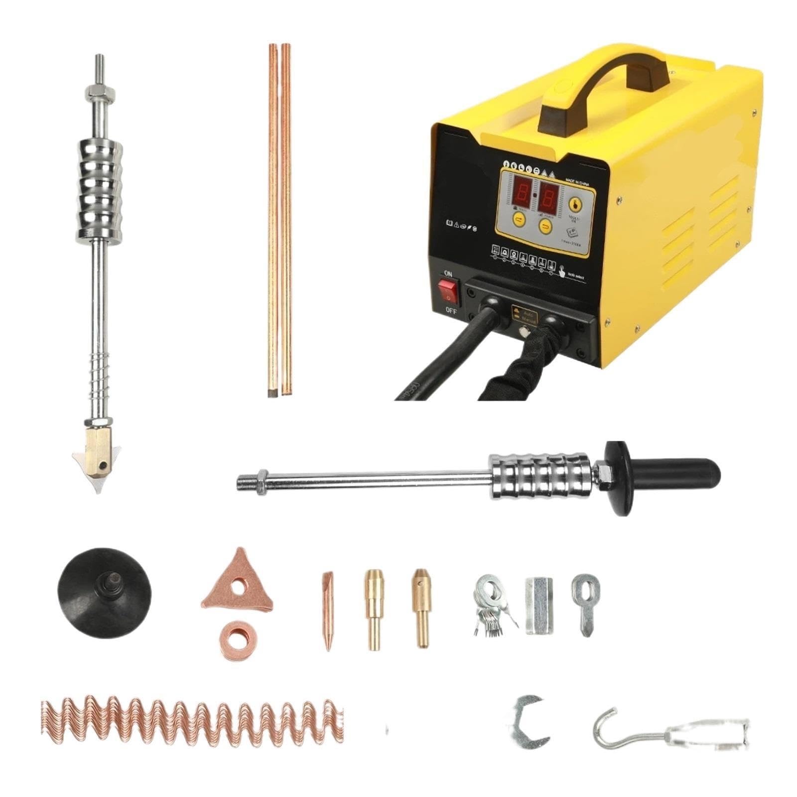 Spotter Puller, macchina per la riparazione di ammaccature cofano, saldatrice per perni, 3500A, multipunto ondulato Kit Riparazione Paraurti Auto