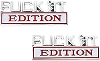 Vista 22 de Fuck It Edition Emblema para automóvil, calcomanías de decoración de parachoques de auto, calcomanía para guardabarros laterales 3D