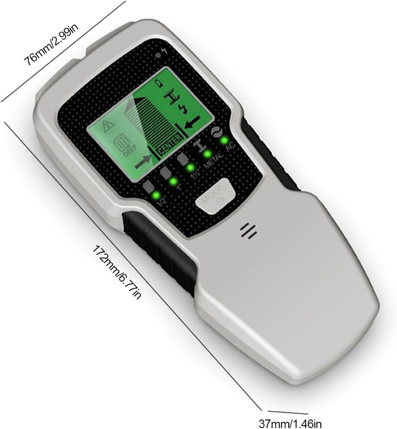 Stud Finder, Stud Finder Wall Scanner 5 in 1 Wall Stud Finder Sensor Backlit LCD Electronic Stud Detector Wall Scanner Edge Center Metal Wires Detection