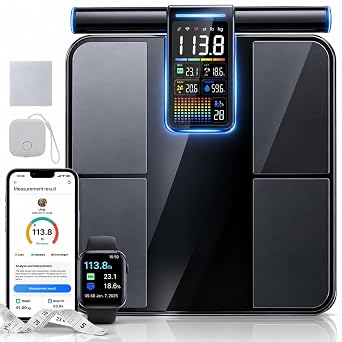 Smart Scale for Body Weight, 8-Electrode BIA for BMI Body Fat Muscle Mass