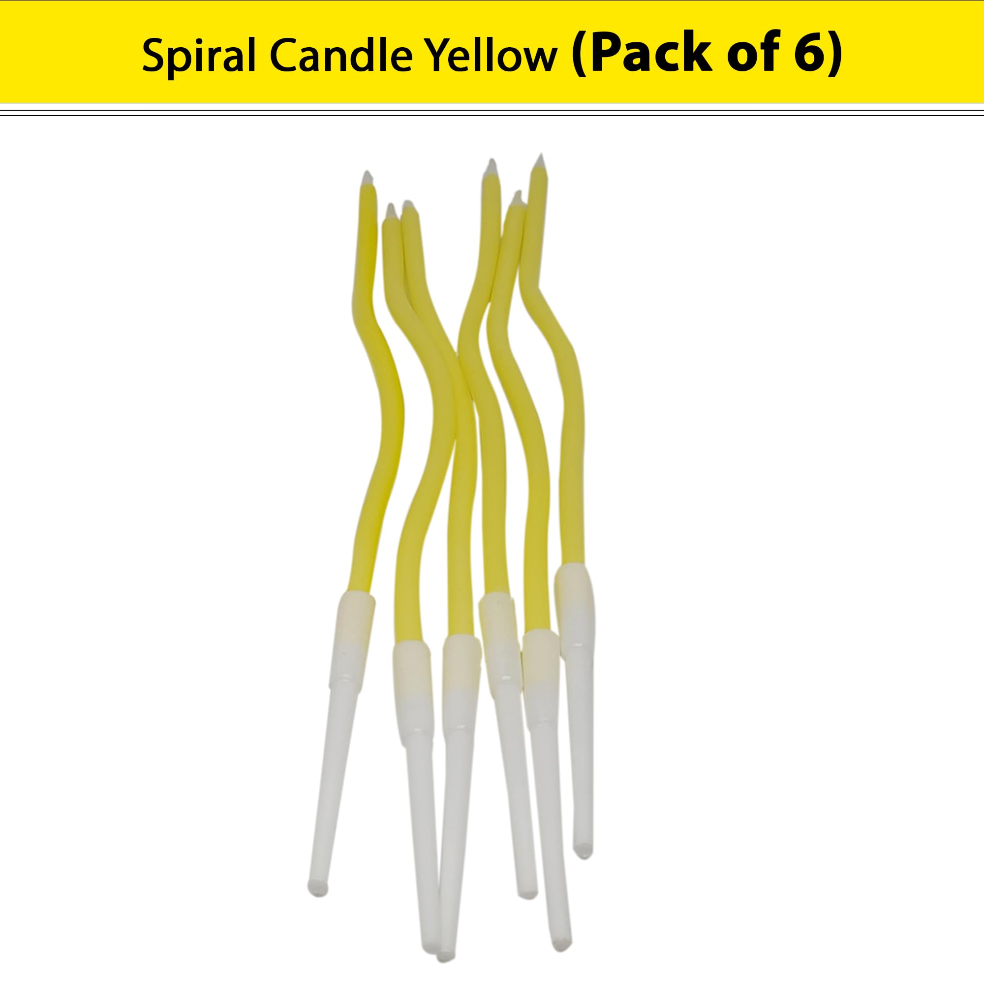 “Lalantopparties Yellow Spiral Candle - Decorative Candle for Home, Parties, and Events” 1