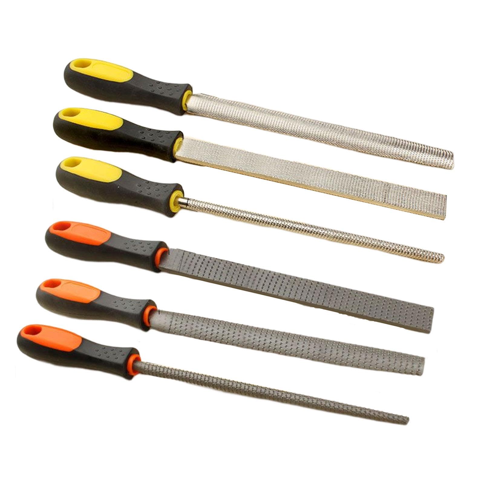 LICHTS Wood Rasps with Hand Grip Handle Burrs Flat &Half Round and Round for Carpenter Thick Flat File-image-41