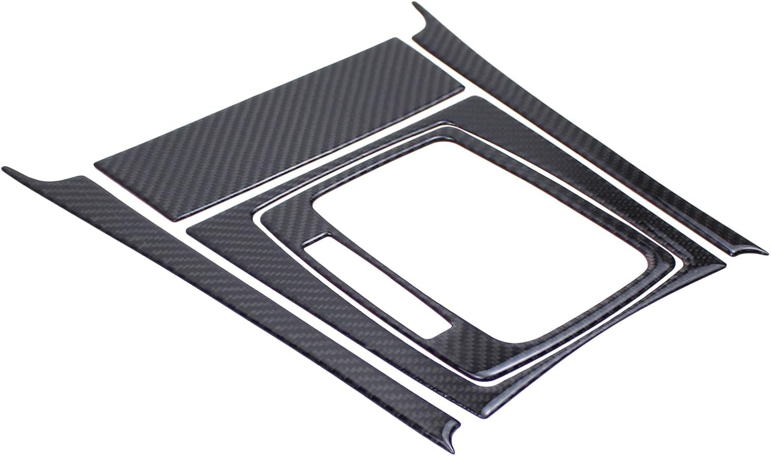 ApplianPar Carbon Fiber Left Hand Center Console Drive Gear Shift Panel Trim Kit for C250 C300 C180 C200 C350 2007-2013