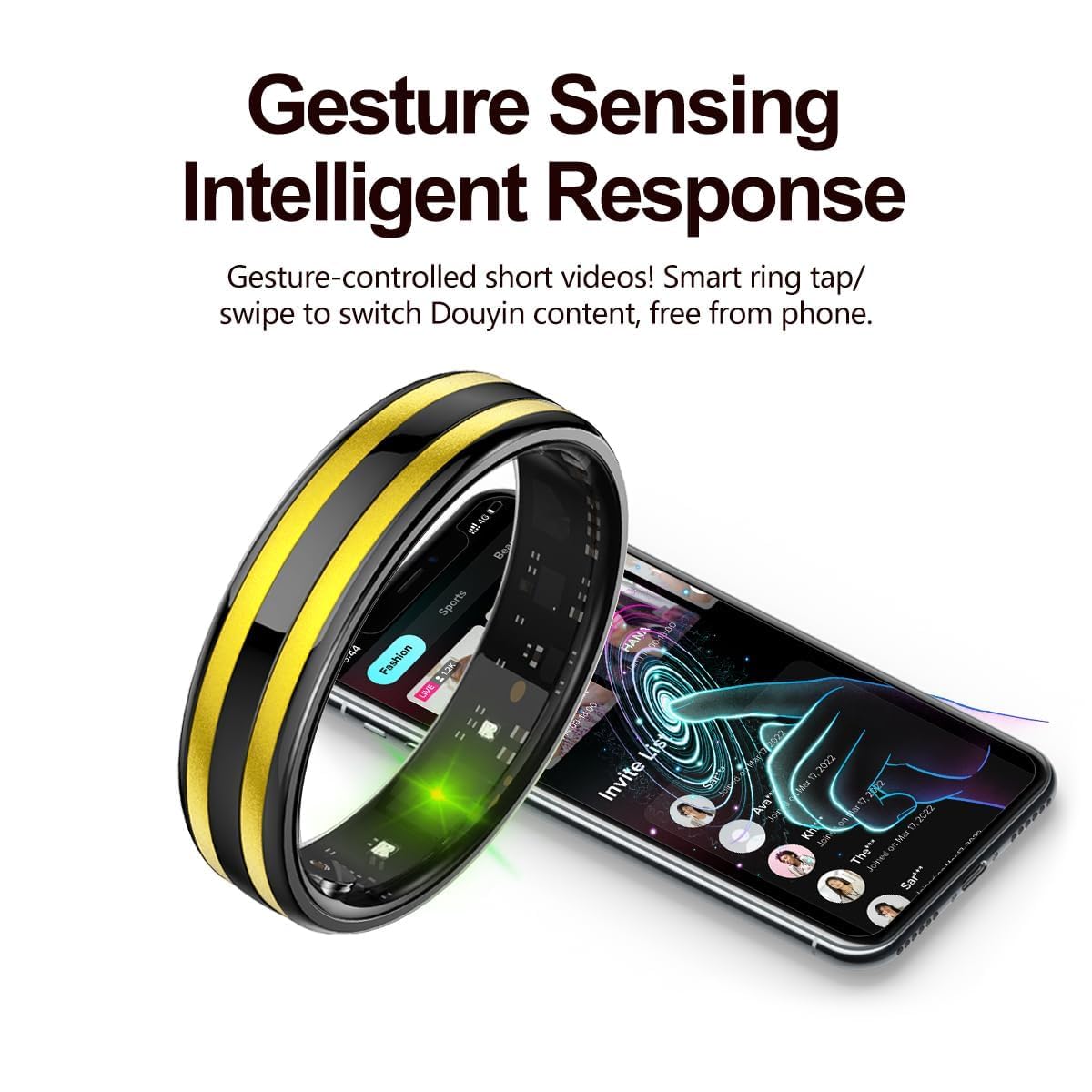 findtime Anello intelligente ultra stretto sottile fitness anelli cardiofrequenzimetro monitoraggio sonno ossigeno nel sangue salute tracker contapassi calorie contapassi impermeabile intelligente