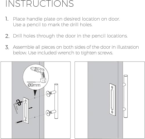 Miniatura 9 de Rio Salto Kit de manijas de puerta de granero dorado de latón cepillado de 12 pulgadas, manija de puerta de armario, manija de aluminio sólido y