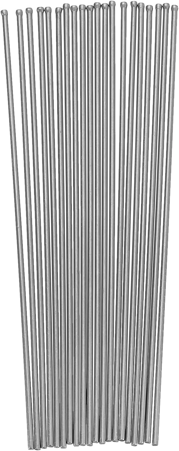 HARFINGTON 100pcs Descaling Needles 4mm x 7" Manganese Steel Replacement Needles for Needle Scaler Air Needle Scaler Fittings Flat Point for Removing Rust Paint Weld Slag