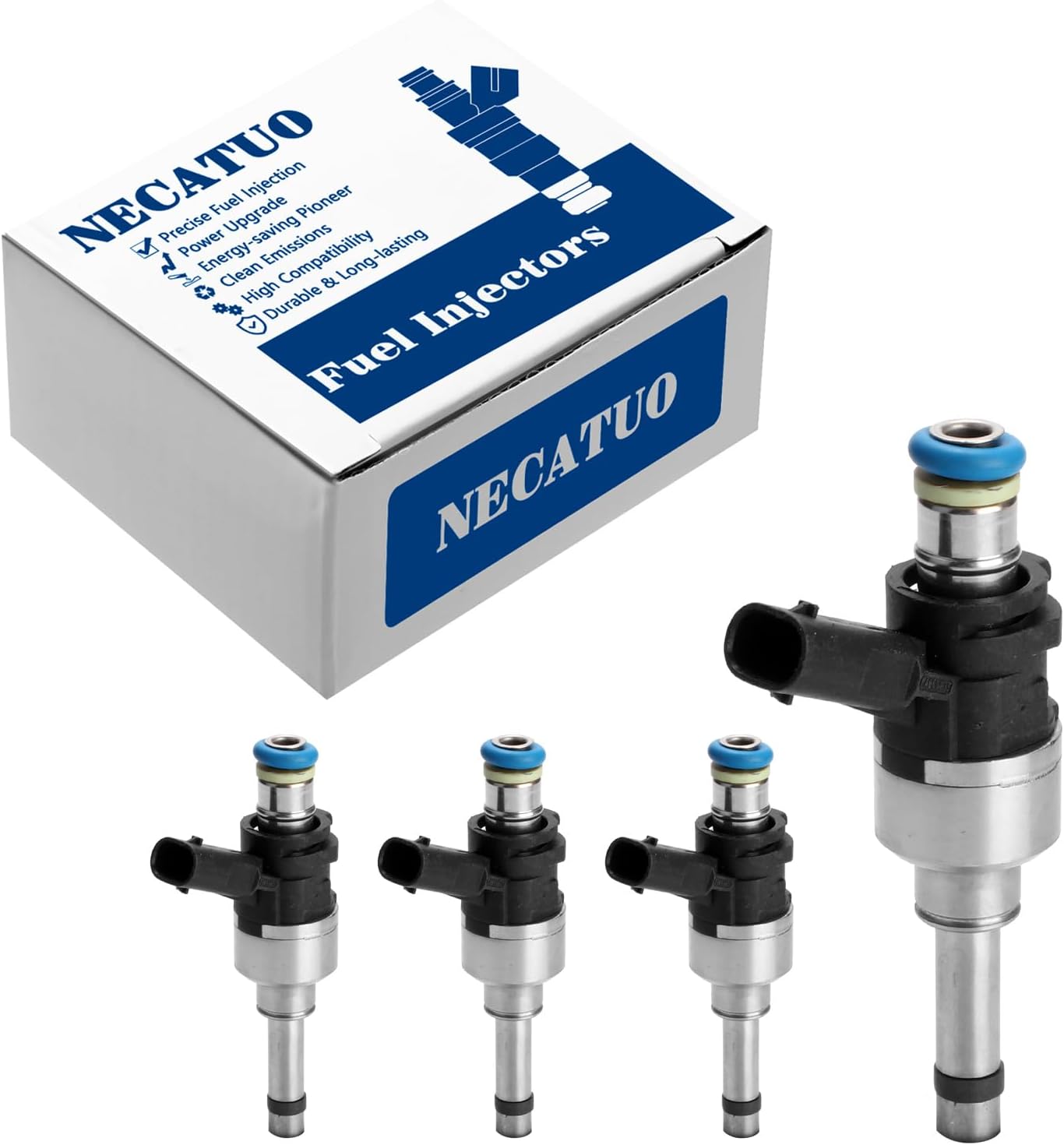 Set of 4 Fuel Injectors - Compatible with Hyundai Sonata 2016-2019 Kia Optima 2017-2020 2.0L L4 - Replaces FJ1587 35310-2E610