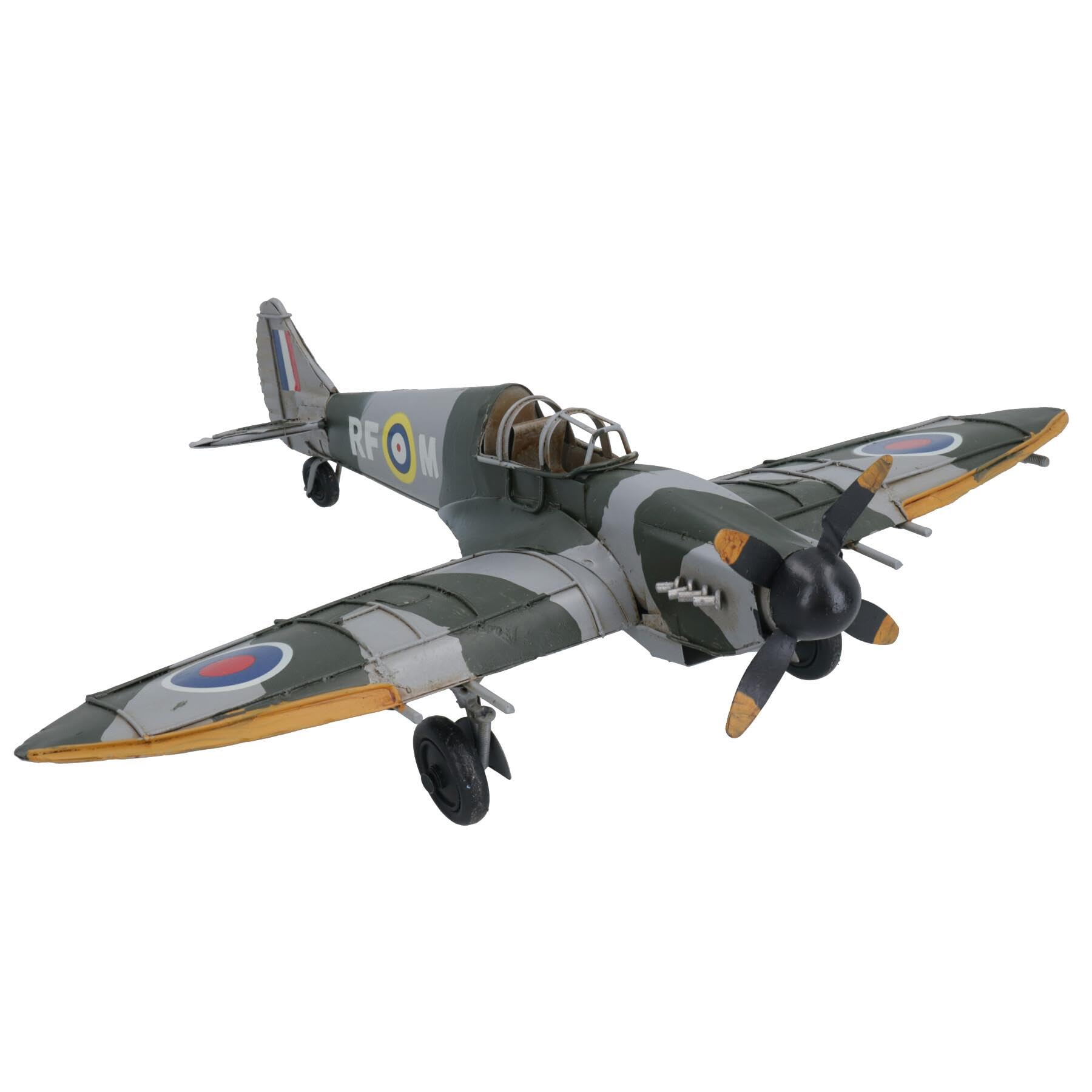 Réplica de metal histórico avión de combate miniatura coleccionismo retro clásico militar 7