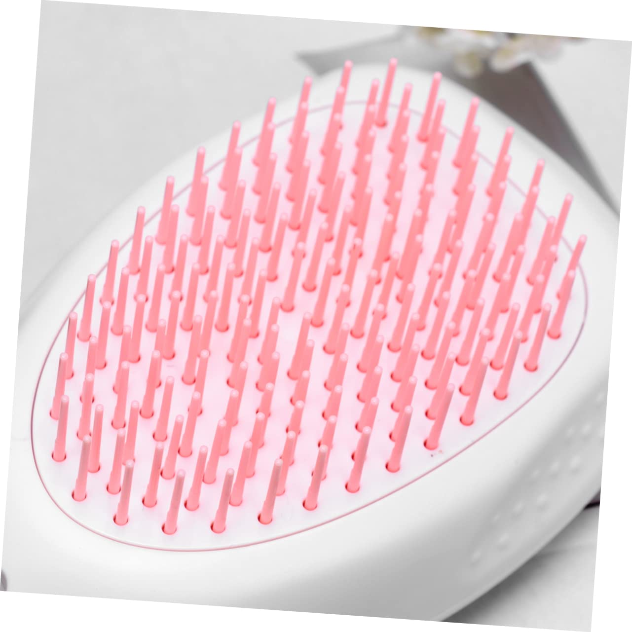 Kisangel 3piezas Cepillo Deshedding Para Perros y Gatos Peine De Limpieza De Pelo De Mascotas Herramienta De Aseo Portátil Con Lanyard Elimina Enredos y Suciedad Color Rosa