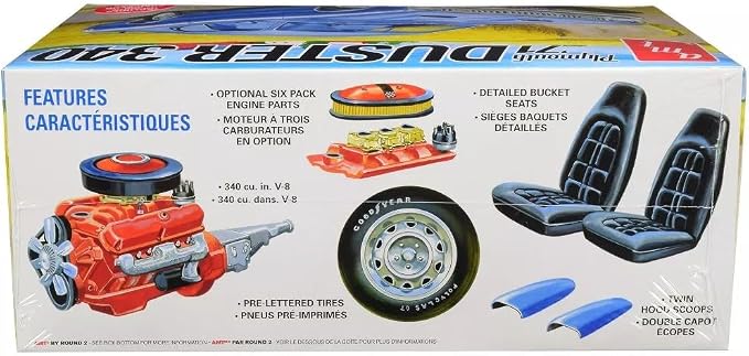 AMT AMT1118M/12 1/25 1971 Series Plymouth Duster 340 Model Kit miniatura 2