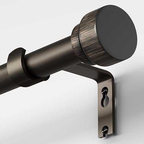 Oneach Antique Brown Curtain Rods for Windows 66 to 120