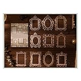 Qcwwy 20 Hojas de Marcos de Papel Vintage para álbumes de Recortes, Decoración de (Tipo B)