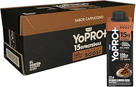 YoPRO Bebida Láctea UHT Capuccino 15g de proteínas 250ml - 24 unidades