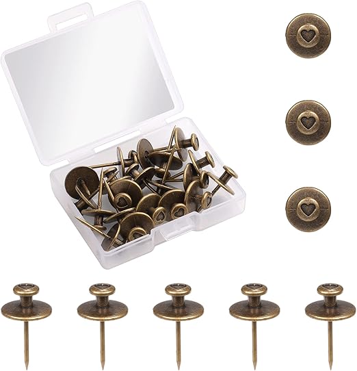 2,5 cm di lunghezza) Set di 50 chiodi in ottone per appendere quadri, con scatola portaoggetti, chiodi e ganci per cornici/pannelli espositivi/tele | Leroy Merlin