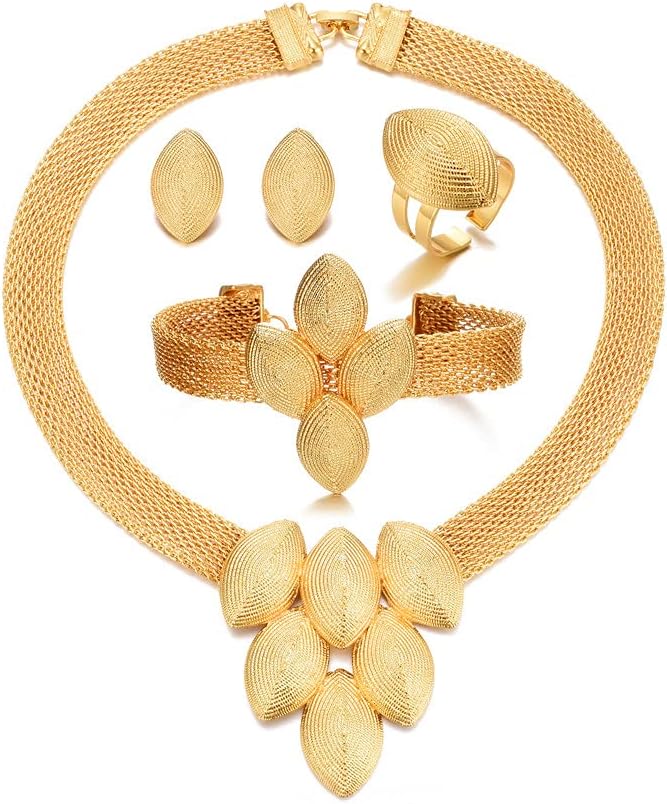 24k Gold Plated Jewelry Sets for women African Accessories for women African Jewelry Dubai Set