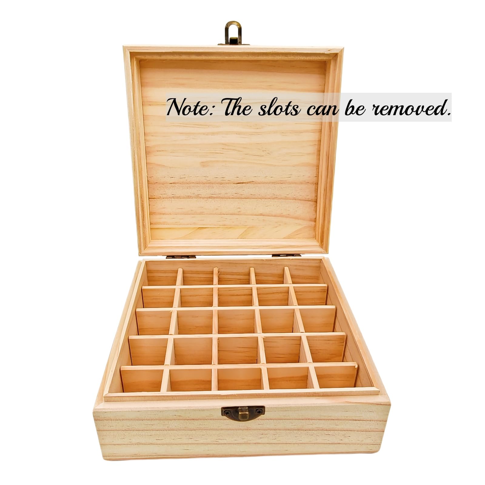 Anktily Unfinished Wooden Storage Organizer Box with 25 Compartments - Image 3