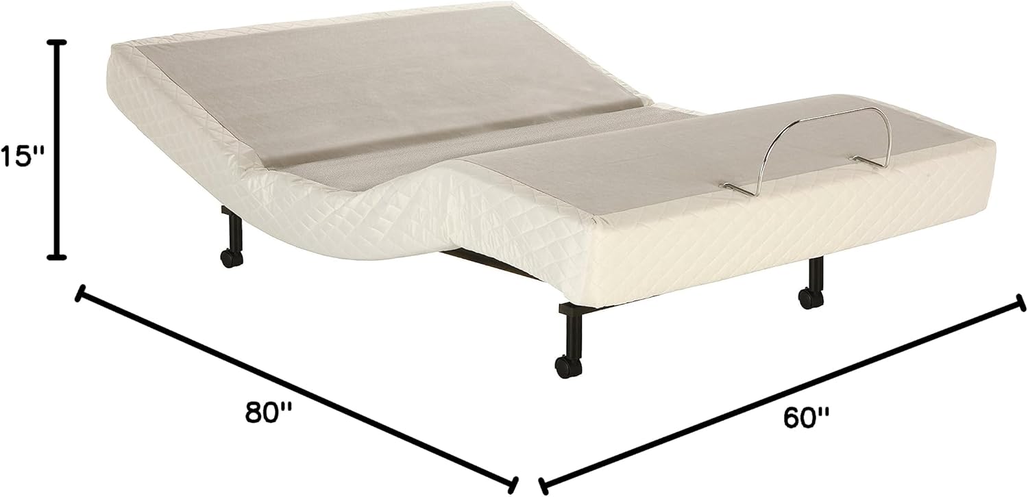Adjustables by Leggett & Platt Simplicity Adjustable Bed Base, Wireless, Massage, Zero Gravity, Queen