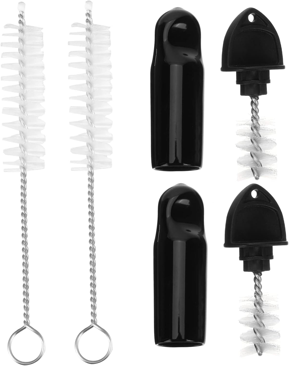 Zerodeko Beer Tap Cleaning Kit Faucet Brush Kegerator Accessories Draft Faucet Plug Cover Steel Beer Tap Dust Cover