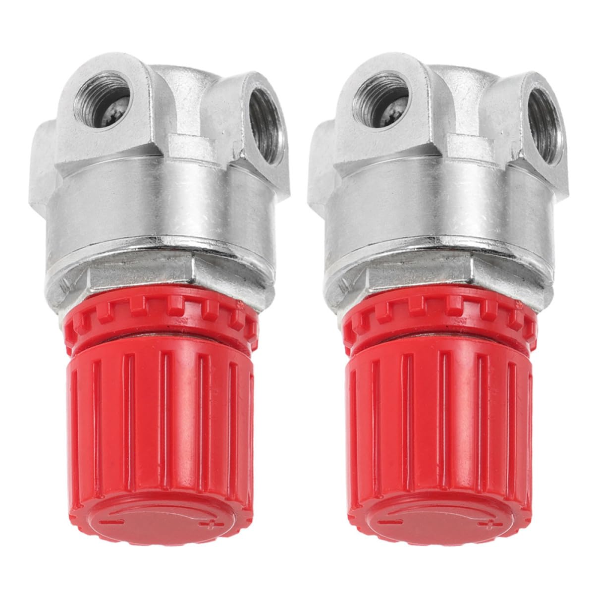 2pcs Air Compressor Pressure Regulator with Wide Adjustment Range and Real-time, Aluminum Alloy 3-Hole Design for Industrial Production Lines