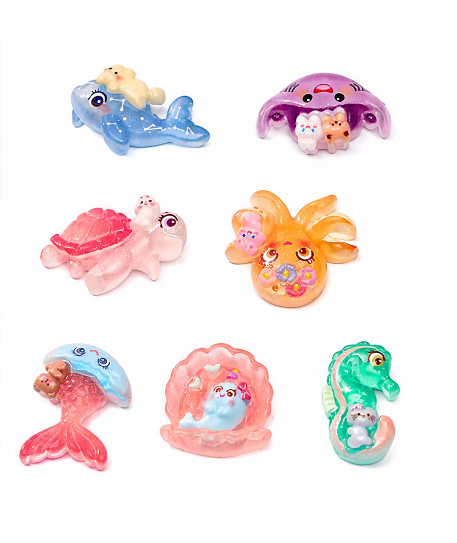 20PCS Mini Resin Sea Animals – Tiny Ocean Creature Figurines for DIY Crafts, Aquarium Decor, Fairy Garden, and Micro Landscaping, Resin Animals-image-16