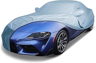 iCarCover Custom Car Cover for 2020-2025 Toyota GR Supra, Waterproof All Weather Rain Snow UV Sun Protector Full Exterior Weatherproof Indoor Outdoor Car Cover with Strap