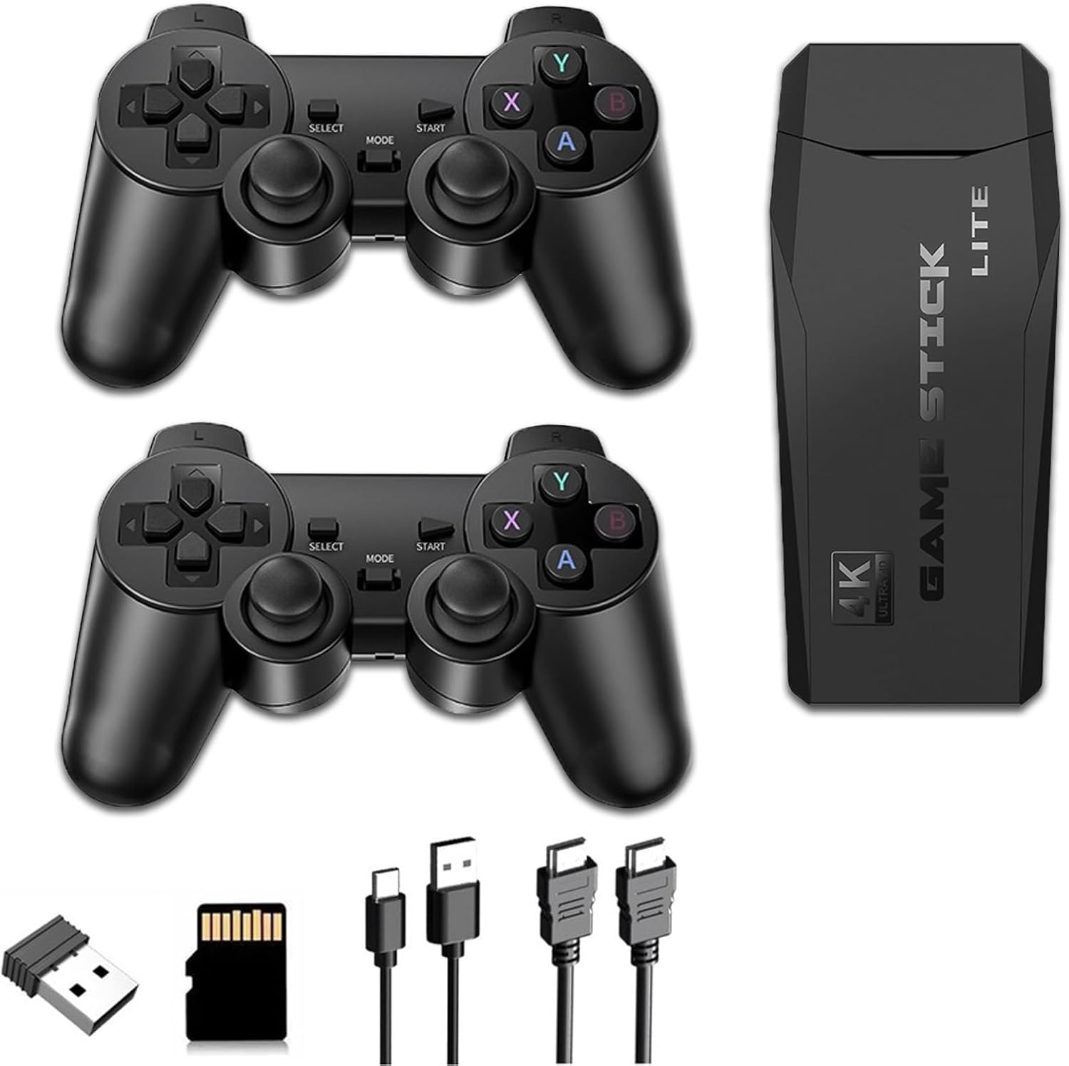 Amazon | レトロゲームスティック、デュアル2.4Gワイヤレスコンソール