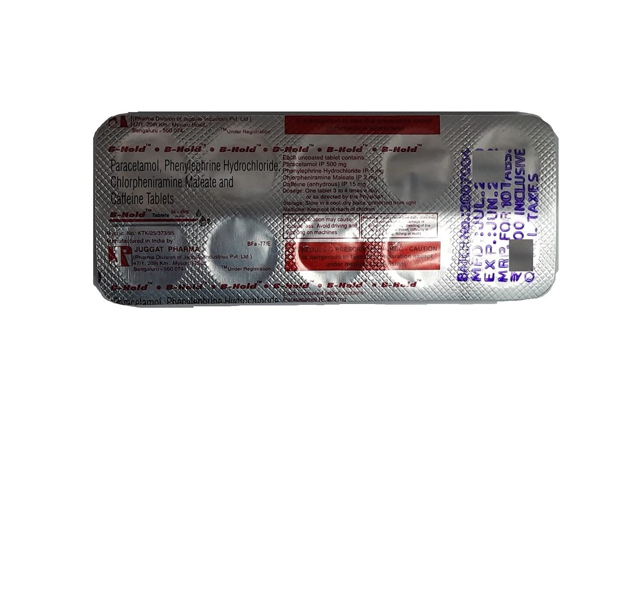 B-Hold - Strip of 10 Tablets