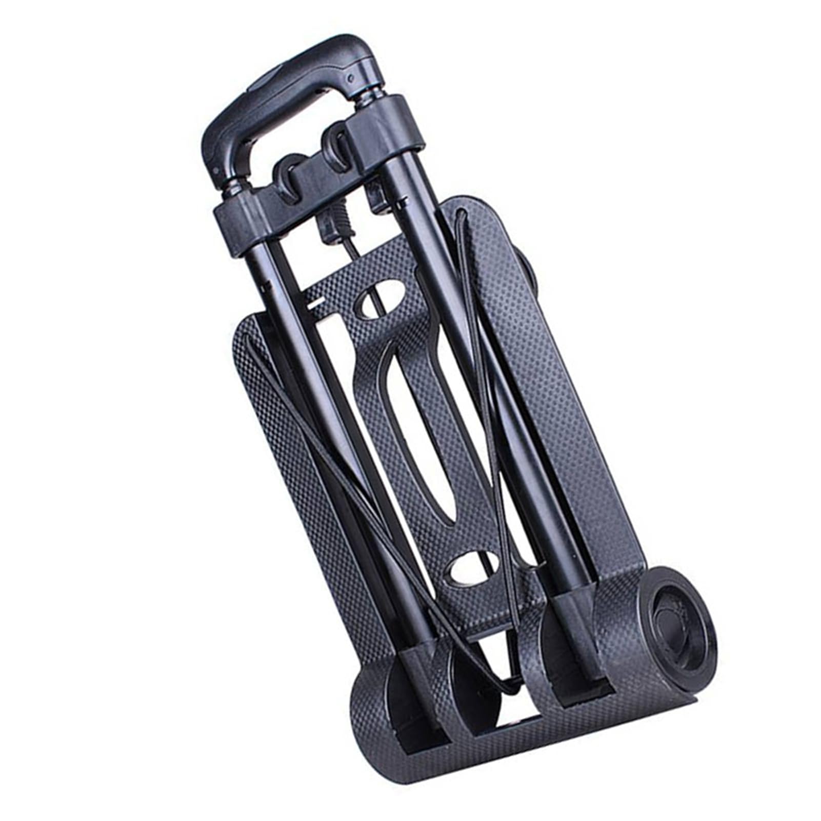 Carrello manuale pieghevole con 2 ruote e capacità di carico di 110 libbre - Carrello portabagagli compatto e portatile con barra di trazione in metallo da 35 pollici e base in PP