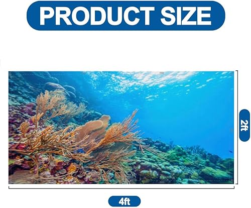 Miniatura 2 de Paquete de 4 cubiertas fluorescentes para luz de techo, filtros de luz submarina Bonaire de arrecife de coral para aula, oficina, hogar, cubierta