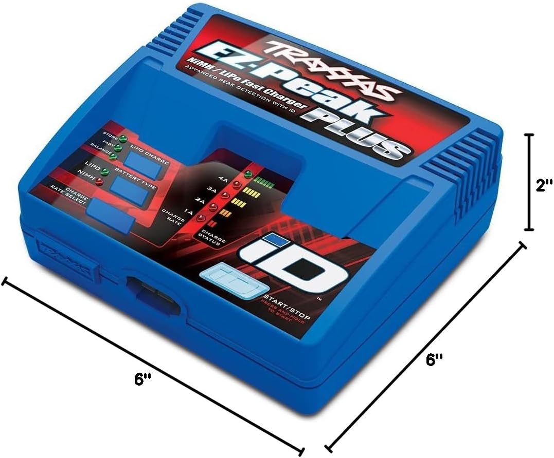 Traxxas 2970 EZ-Peak Plus 4-Amp NiMH/LiPo Fast Charger with ID Auto Battery Identification Vehicle