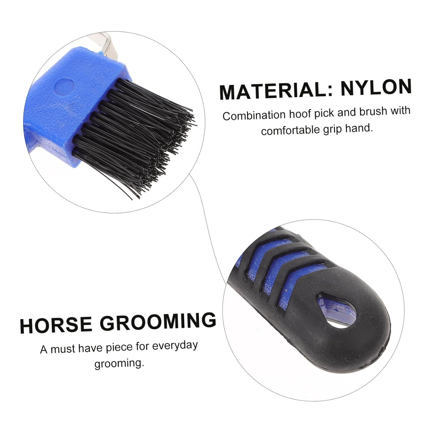 Grip Hoof with Brush Rubber Hoof for Horse Grooming Random Essential Tool for Easy Hoof Cleaning and Care