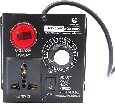 AC 220V 4000W Adjustable Voltage Regulator Motor Speed Controller Fan Control Controller