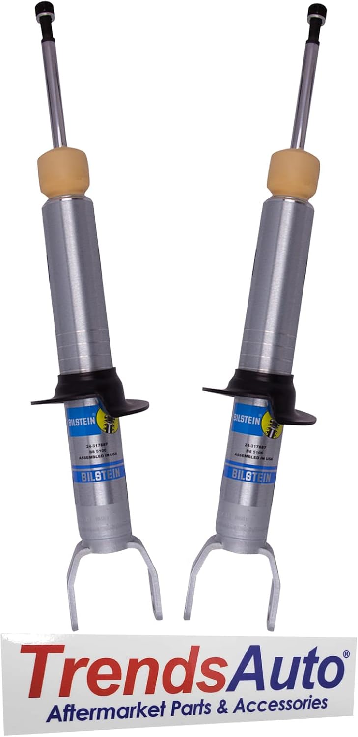 Bilstein Pair of 5100 Series Front Ride Height Adjustable Monotube Shocks fits 2011 2018 Ram 1500 4WD without Air Suspension | Provides 0-2.8" Front Lift | Includes TrendsAuto Decal