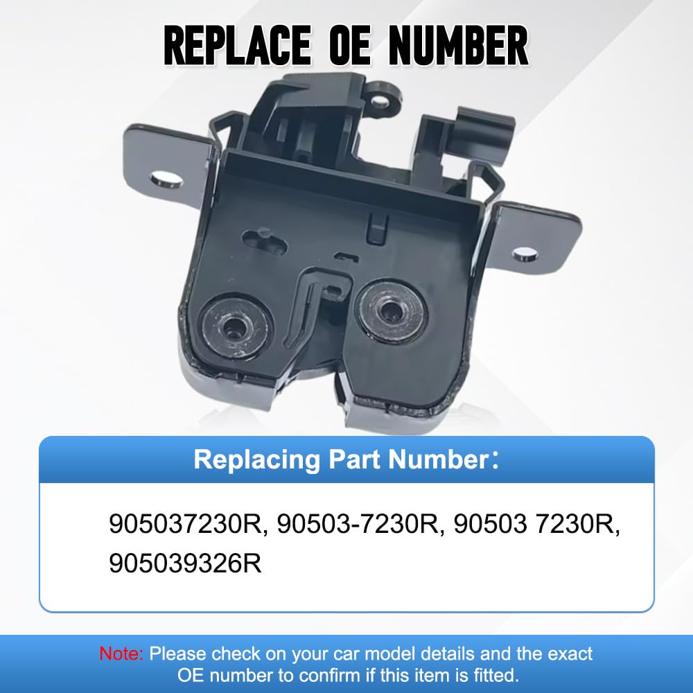 Trunk Lock Actuator 905037230R, 90503-7230R, 90503 7230R, 905039326R Compatible with Renault Dacia Duster Logan 2 2010 2011 2012 2013 2014 2015 2016 2017, 1pc