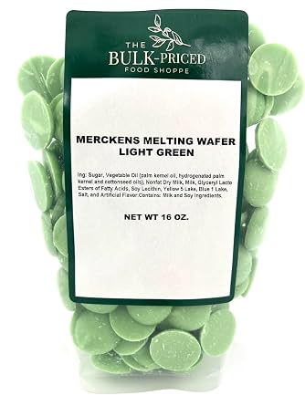 Light Green Coating Melting Wafers, 1 lb Resealable Bag