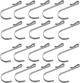 Wire Rack Stainless Steel Heavy Duty Corrosion Resistant 20pcs J Shaped Hooks Kitchen Storage Shelf Hook Rack Rust Resistant for Kitchen and Bedroom Organisation