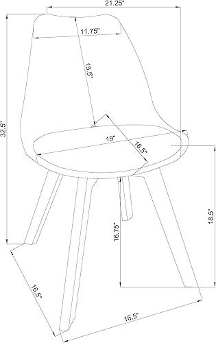 Miniatura 3 de Coaster Home Furnishings Caballo 110152 - Silla de comedor (polipropileno, 2 unidades)