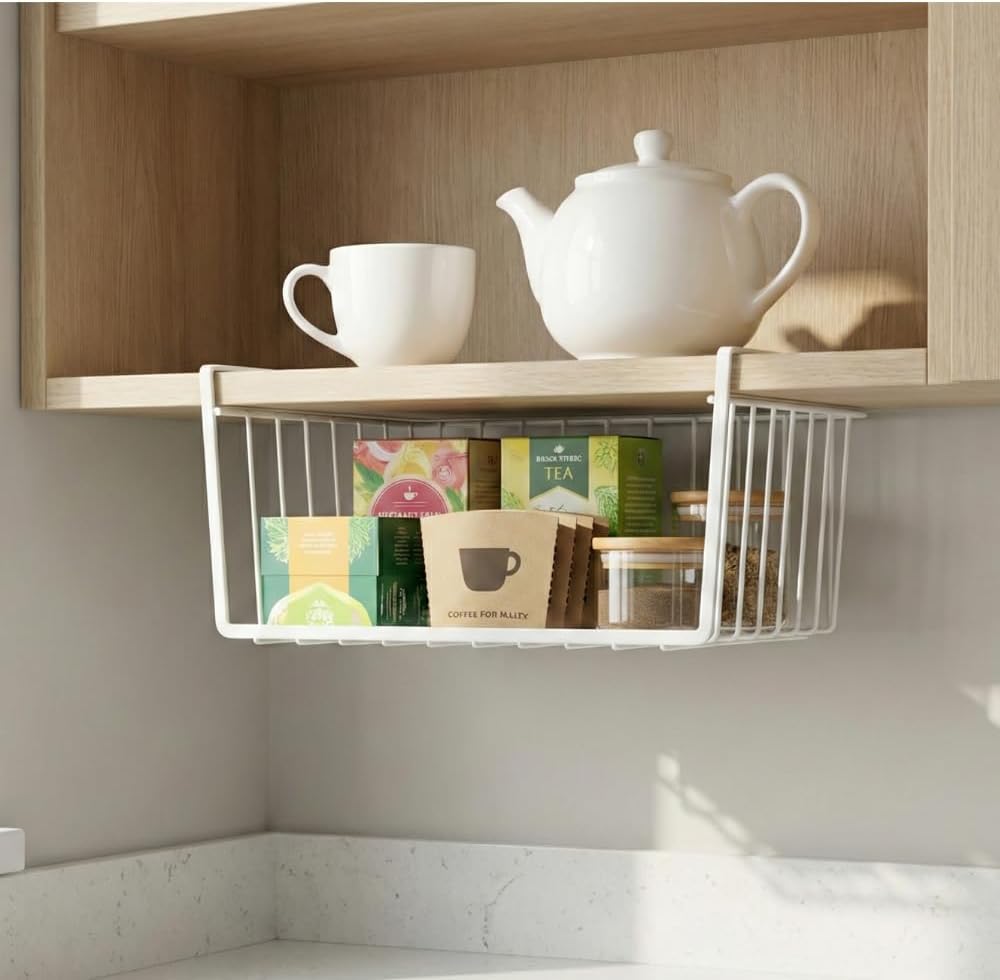 Metaltex 'Babatex' Hanging Under Shelf Storage Basket, 30 cm