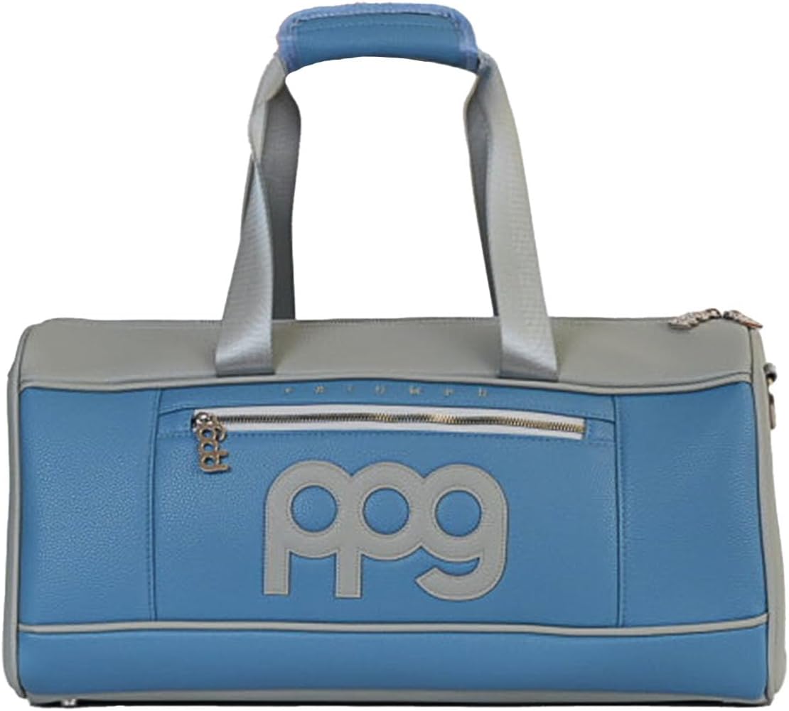 Locker Room Boston Style Duffle Style Bag, Bonded Leather, Lightweight & Sturdy, Carry Handle and Shoulder Strap, Travel Storage, Glacier